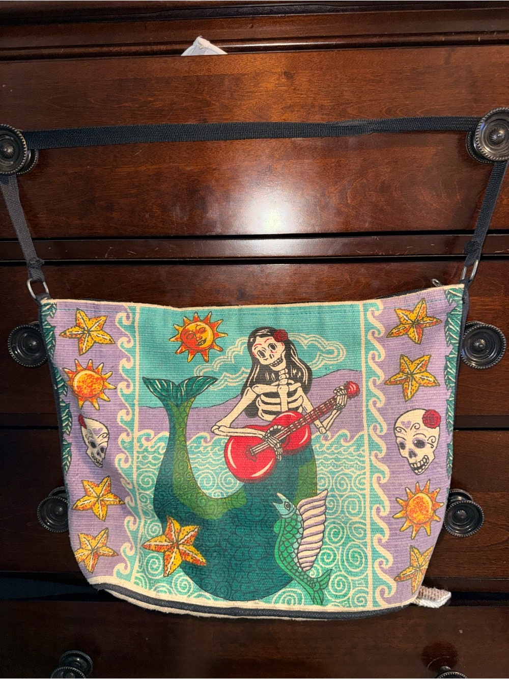 💀 Mermaid Skeleton Canvas Crossbody/Shoulder Bag 💀